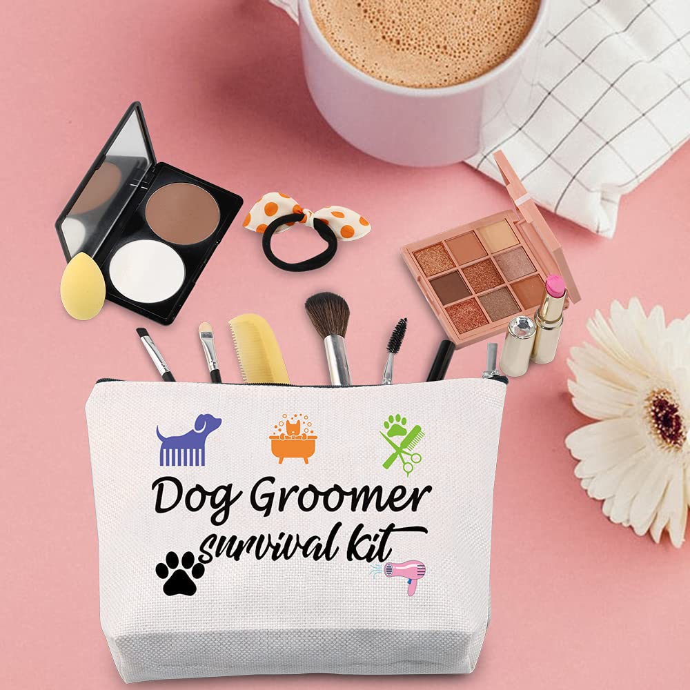 TSOTMO Professional Dog Grooming Kit - Pet Groomer Survival Kit with Cosmetic Makeup Bag, Perfect Gift for Dog Hair Stylists | Ideal for Mobile Pet Groomers & Home Dog Care