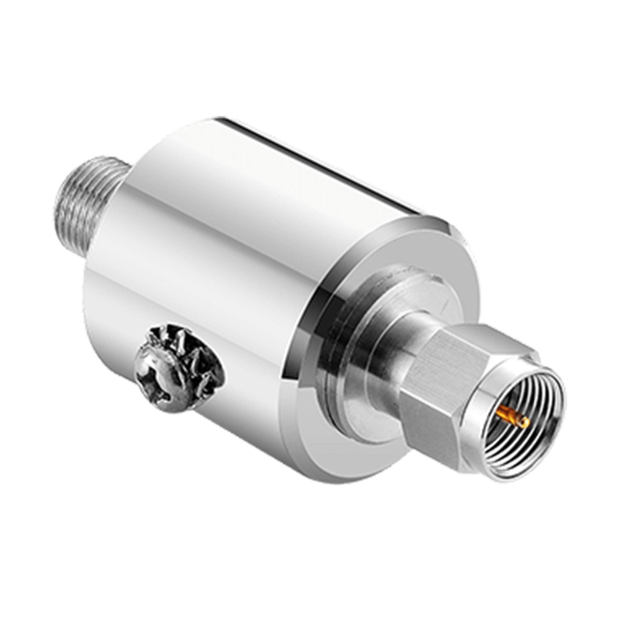 SureCall Lightning Protector for RG6/RG11 Coaxial Cable - Silver | Surge Protection for Cable TV, Satellite & Internet | Weatherproof Outdoor Use
