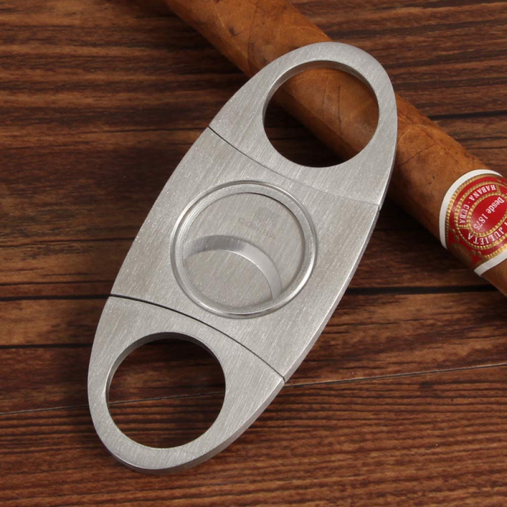 Premium Stainless Steel Cigar Cutter - Sharp Guillotine Blade for Perfect Cut - Durable Metal Cigar Knife with Gift Box - Ideal for Cigar Aficionados, Gifts & Special Occasions