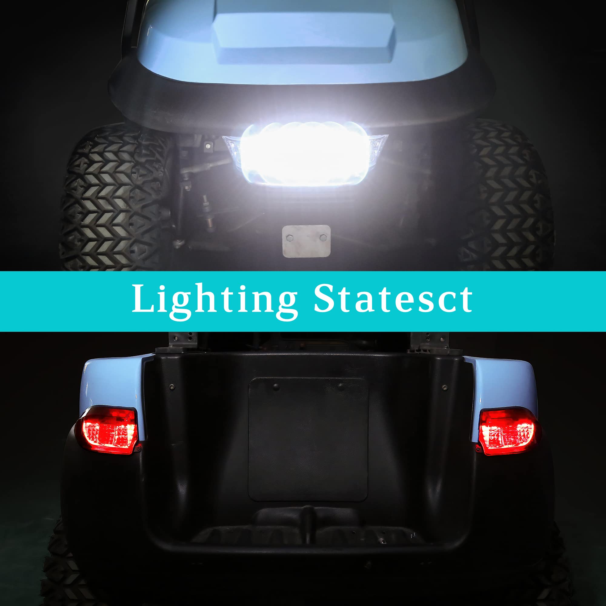 **Deluxe 12V Golf Cart Light Kit for Club Car Precedent 2004-2019 - Street Legal Headlight, Taillight, Turn Signals, Switch, Horn & Brake Pad - Perfect for Night Driving & Safety Enhancement**
