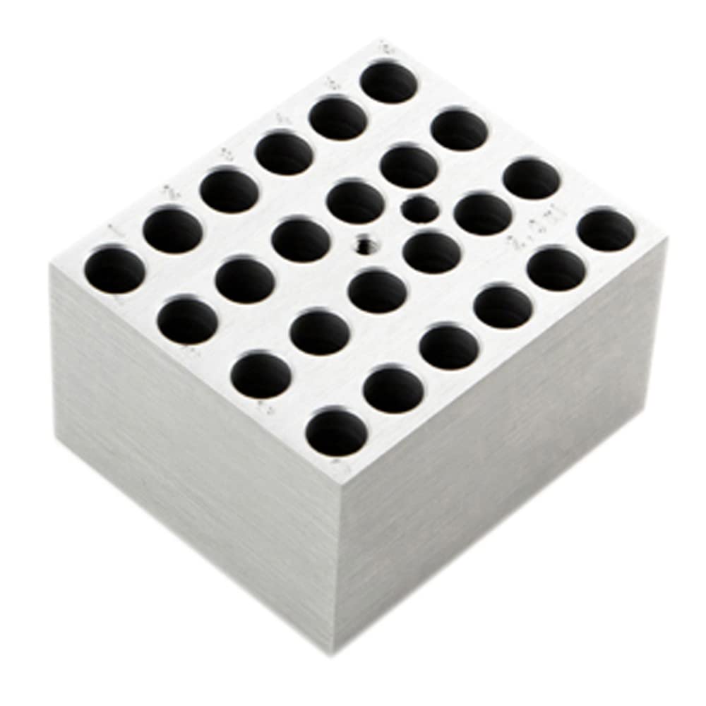 D1102A Aluminum Dry Bath Block for AccuBlock Digital Dry Bath - Holds 20 x 2ml Tubes | Lab Equipment for PCR, DNA/RNA Sample Preparation & Molecular Biology Experiments