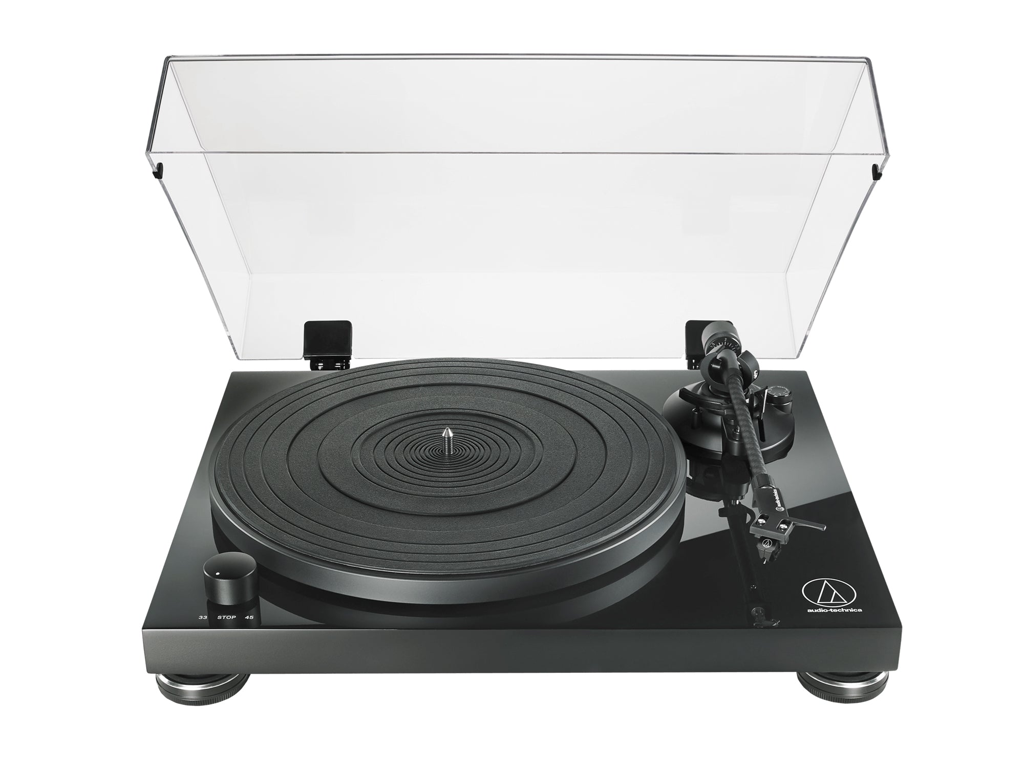 Audio Technica AT LPW50PB Turntable - Belt-Drive Vinyl Record Player with Built-in Phono Preamp, Hi-Fi Sound for Home & Studio Use - Perfect for Music Lovers & Audiophiles