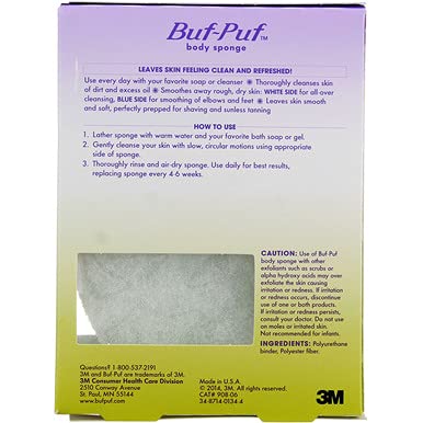 Buf-Puf Body Sponge - Gentle Exfoliating Shower Sponge for Smooth Skin | Perfect for Daily Use & Sensitive Skin Care