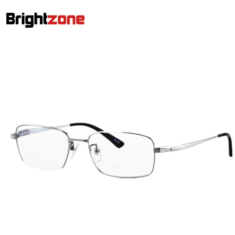 Brightzone Unisex Full Rim Square Titanium Eyeglasses 49979 - Lightweight Durable Frame for Men & Women - Perfect for Reading, Work & Everyday Use