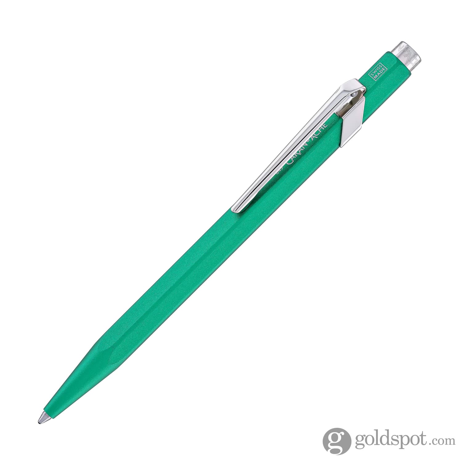 Premium Caran d'Ache 849 COLORMAT X Green Ballpoint Pen - Smooth Writing for Office, School & Artistic Sketching