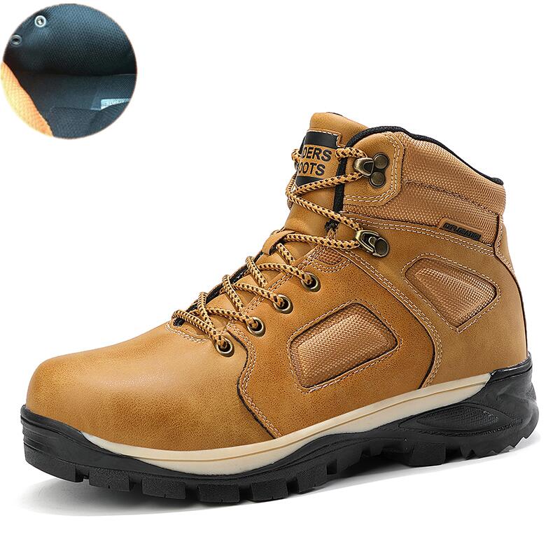 Lovevop Men's Leather Hiking Boots - Non-Slip Outdoor Adventure Hunting Safety Shoes, Casual Sneakers for Back to College, Large Sizes - Perfect for Camping, Trekking & Daily Wear