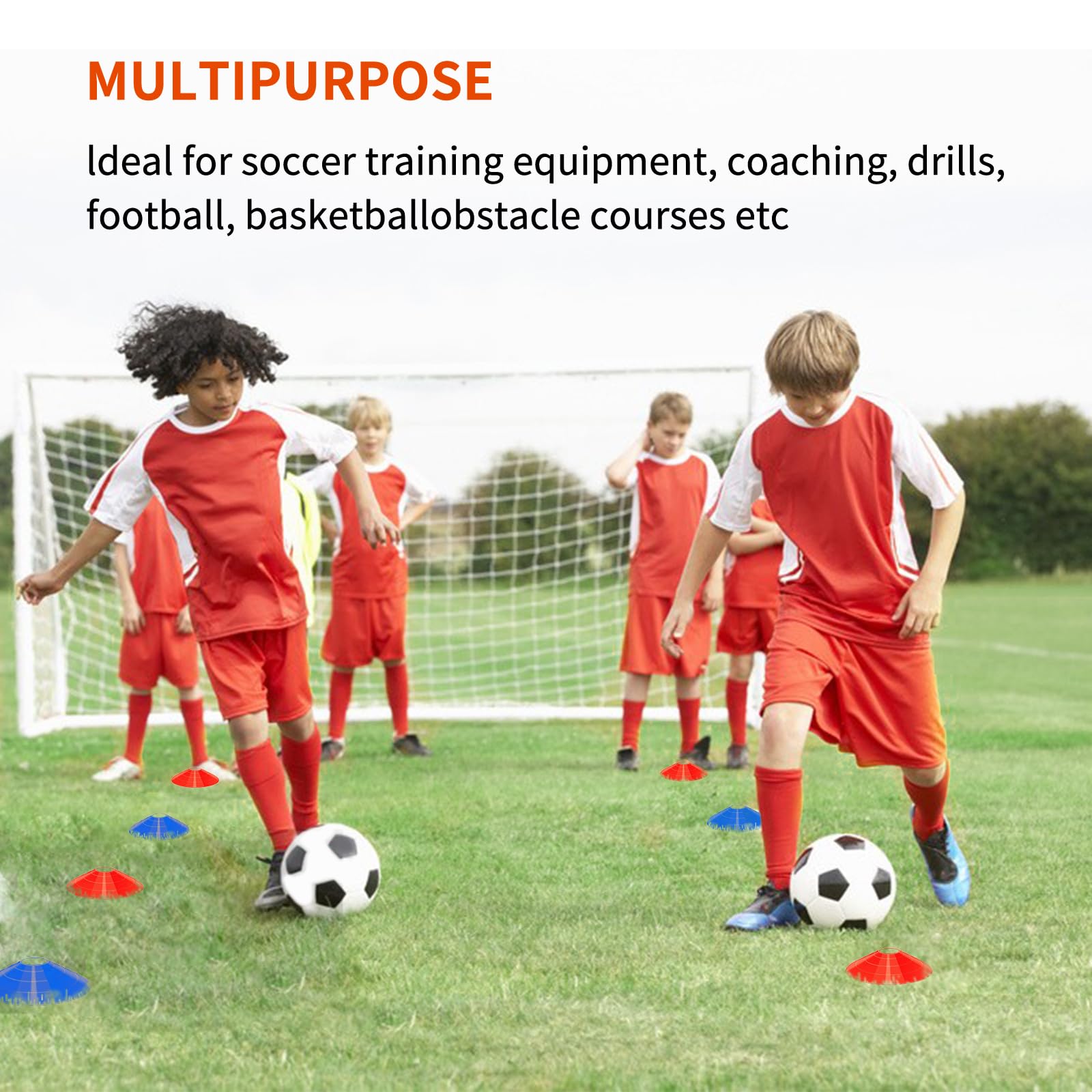**12-Rung 20Ft Agility Ladder & 12 Disc Cones Soccer Training Set with Jump Rope & Steel Stakes - Speed & Footwork Drills for Soccer, Football, Basketball - Perfect for Home, Gym & Field Practice**