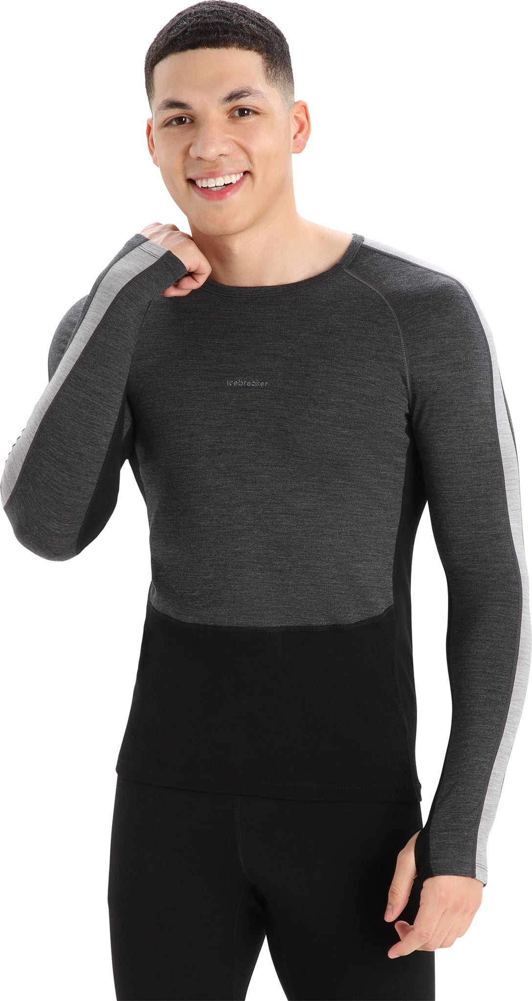 200 ZoneKnit Long Sleeve Crewneck Base Layer Top for Men - Moisture Wicking Thermal Shirt for Cold Weather, Hiking & Outdoor Activities