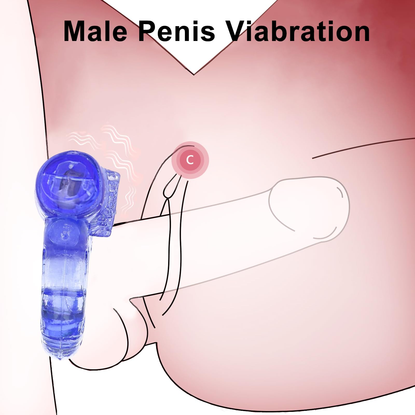 Vibrating Cock Ring - Silicone Penis Ring for G-Spot & Clitoral Stimulation, Enhances Erection for Longer & Stronger Performance - Adult Male Sex Toy (Blue & Black) - Perfect for Couples Play & Solo Pleasure