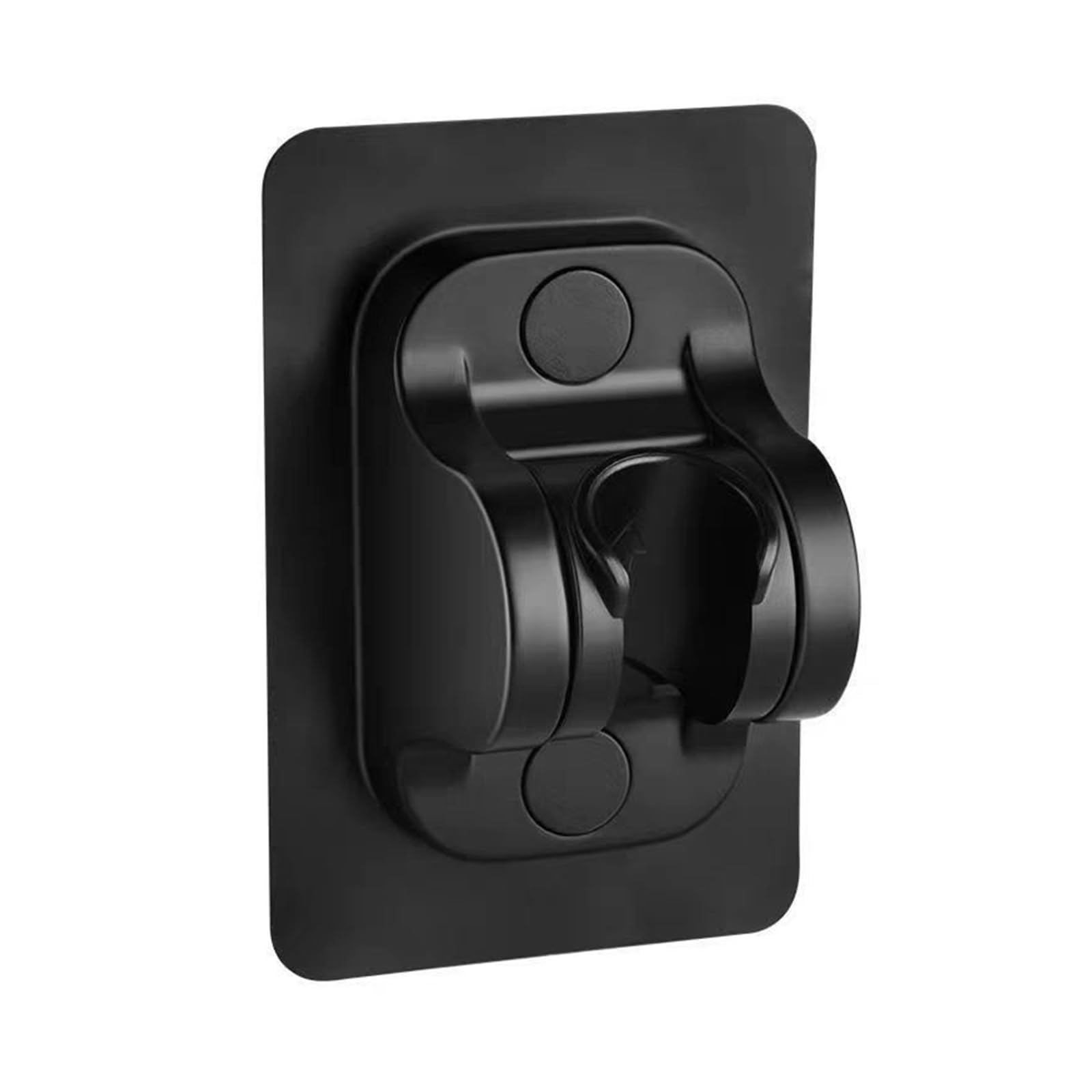 Adjustable Wall Mount Shower Head Holder - Self-Adhesive Shower Wand Bracket for Kids & Adults - Black Bathroom Accessory for Hands-Free Showering & Hair Washing