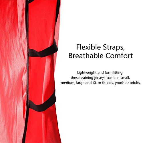 12 Pack Breathable Scrimmage Vests for Adults - Reversible Football Training Bibs for Soccer, Basketball & Volleyball Practice - Lightweight Mesh Pinnies for Team Sports & Outdoor Drills