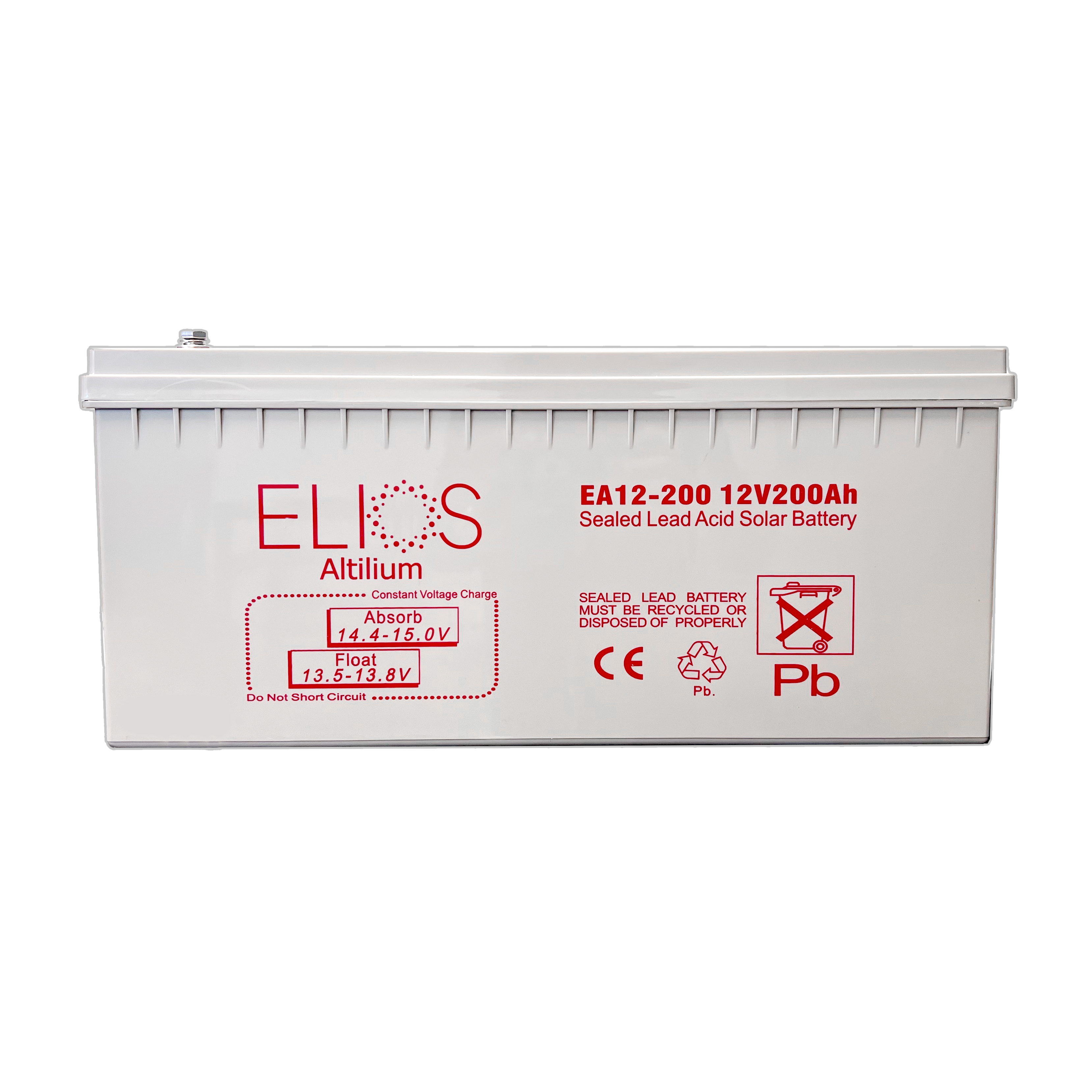 Elios Altilium EA12 200 Sealed Rechargeable AGM Lead Acid Battery 12V 200Ah - Perfect for Solar Power Systems, RV, Marine, and Off-Grid Applications