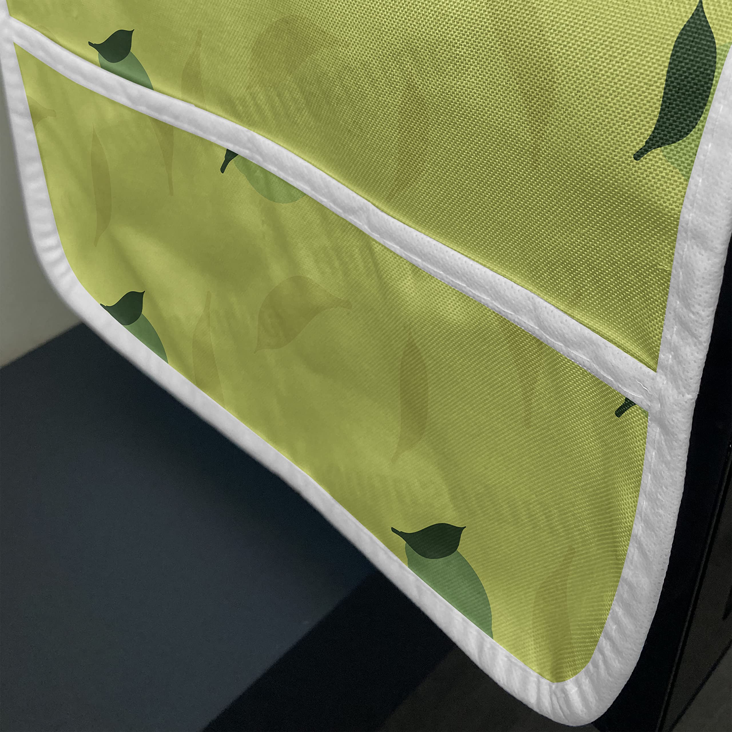 Ambesonne Lime Green Microwave Cover - Waterproof Kitchen Organizer with Pockets, 36