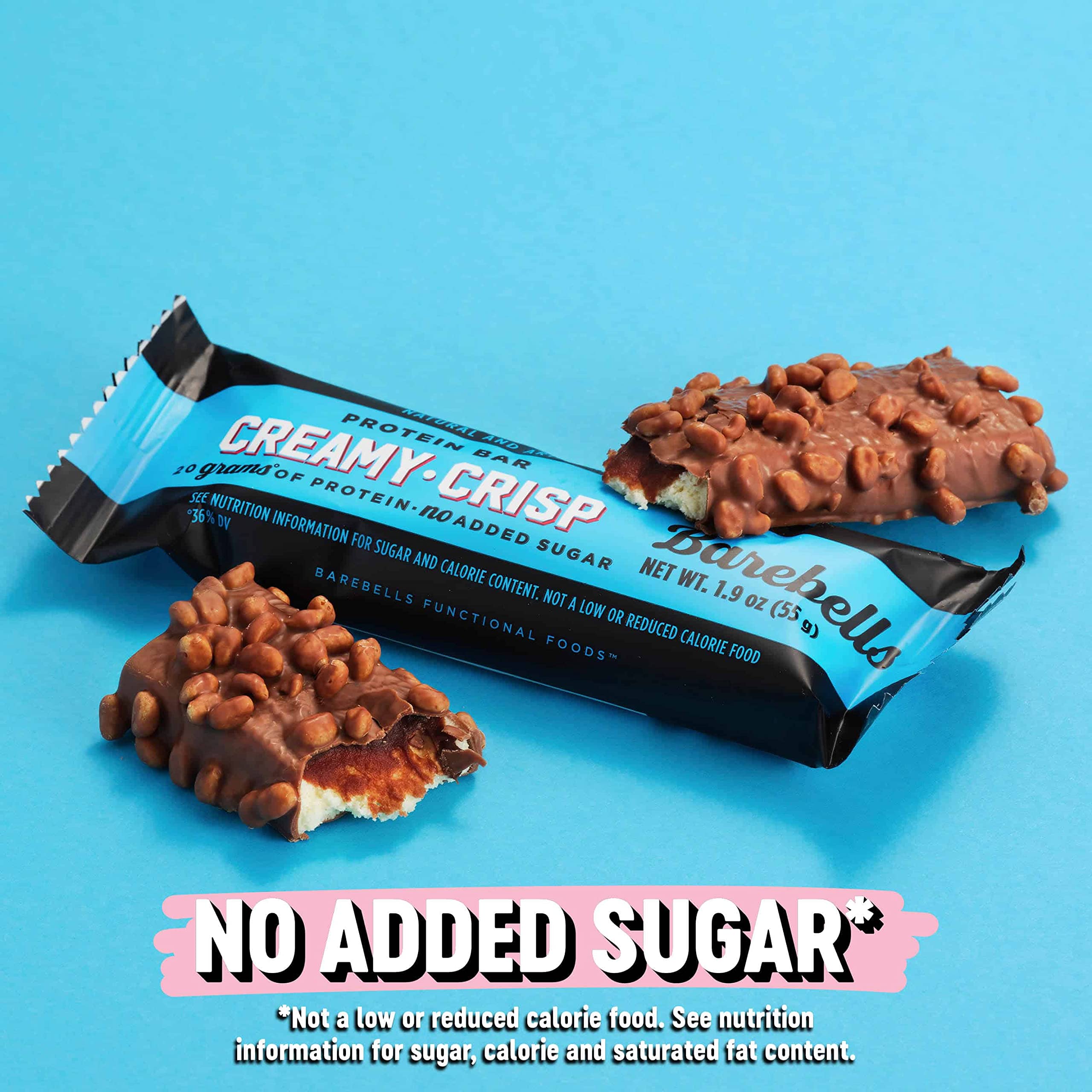 Barebells Creamy Crisp Protein Bars - 12 Count (Pack of 2) | 20g High Protein, Low Sugar (1g) Chocolate Snack Bars | Perfect for On-the-Go, Post-Workout & Breakfast | High Protein Snacks for Fitness & Weight Loss