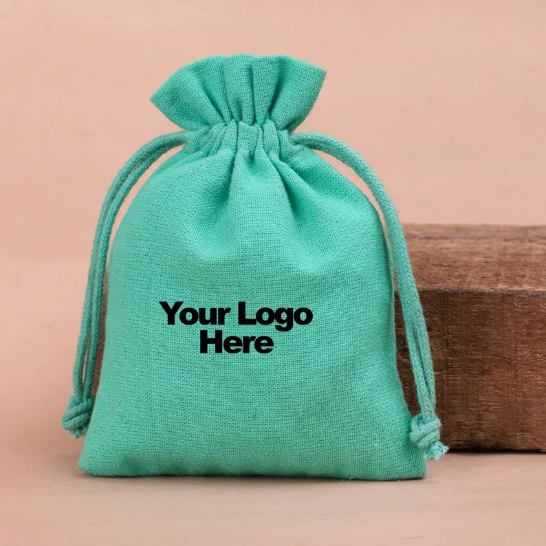 Handmade Turquoise Plain Pouches - Minimalist & Durable for Jewelry, Gifts & Travel Accessories | Perfect for Organizing Small Items, Party Favors & DIY Crafts