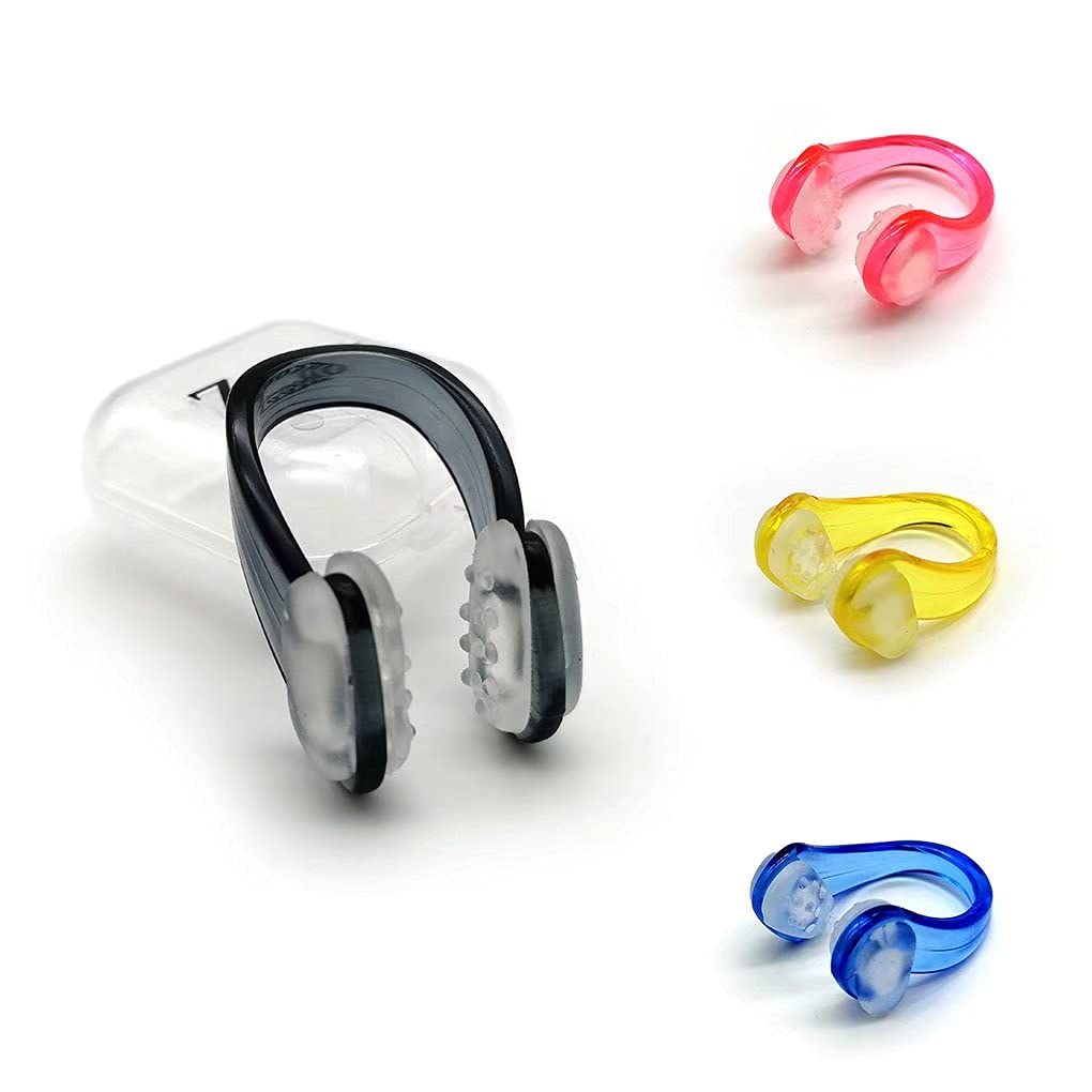 Zooshine Set of 4 Waterproof Anti-Slip Nose Clips for Swimming - Comfortable Nose Plugs for Adults & Kids - Perfect for Pool, Snorkeling, and Water Sports