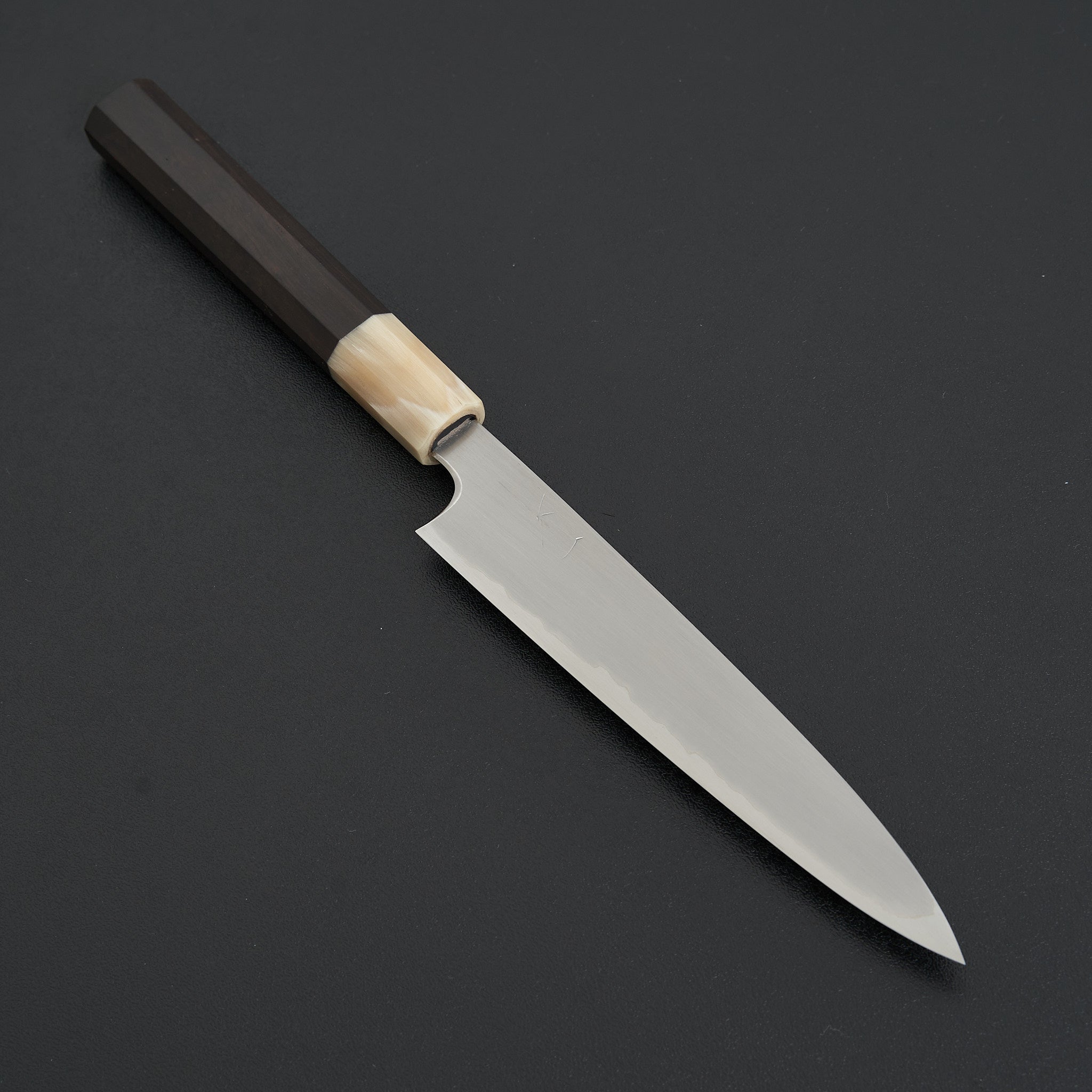 Hitohira Togashi White #1 Stainless Clad Kasumi Petty Knife 165mm with Ebony Handle - Japanese Chef Knife for Precision Slicing, Peeling & Garnishing - Perfect for Home Cooks & Professional Kitchens