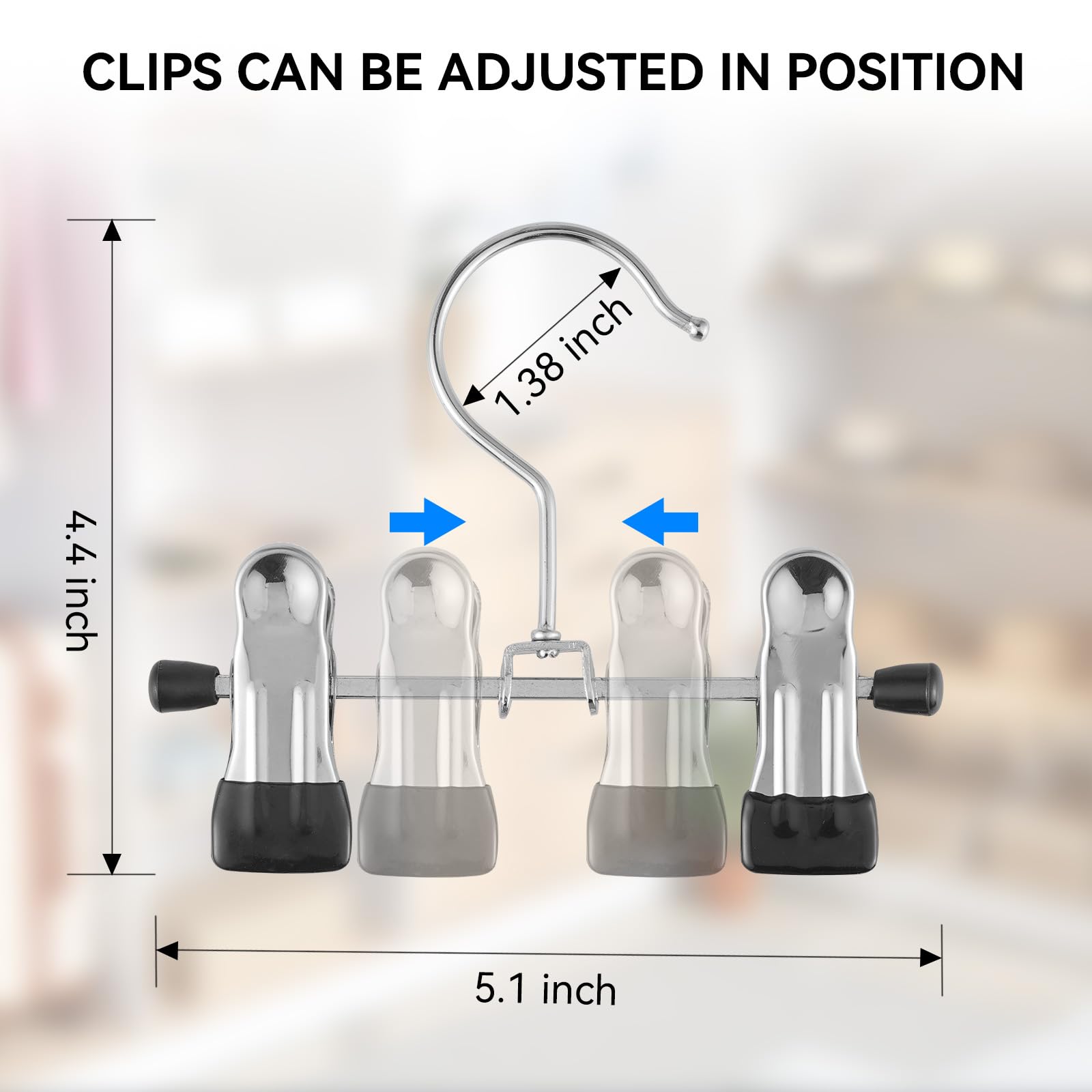 20 Pack Boot Hangers with Clips for Closet Organizers - Space Saving Storage for Boots, Leggings, Jeans, Scarves & Hats - Perfect for Closet, Wardrobe & Dorm Organization