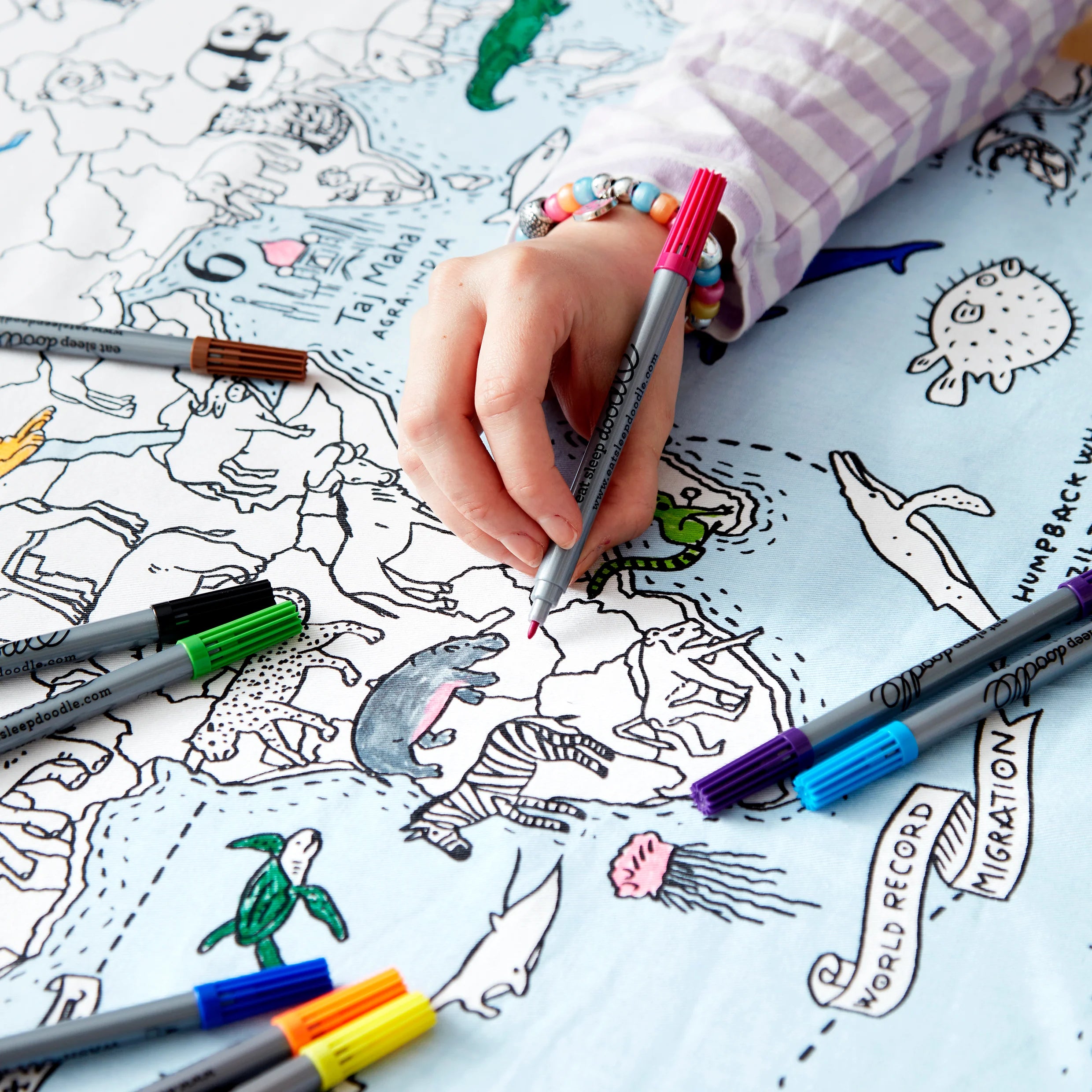 World Map Tablecloth - Waterproof Vinyl Table Cover for Dining Room, Kitchen, Party Decor - Perfect for Travel Theme Events, Geography Lessons, and Home Decor