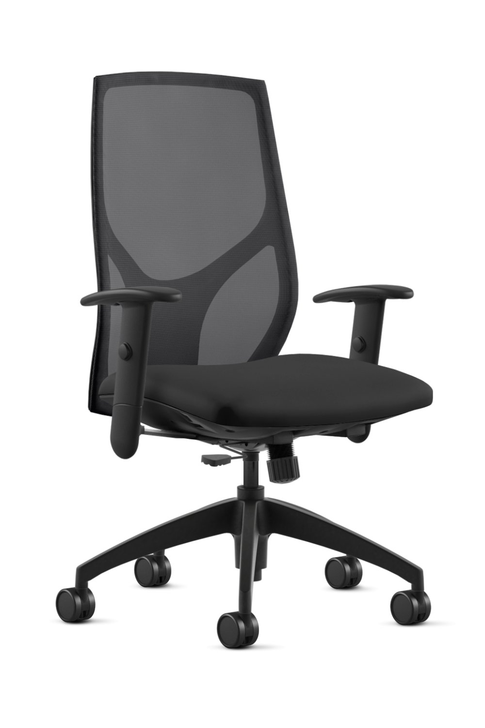 9 to 5 @nce Black Ergonomic High Back Office Chair - Adjustable Lumbar Support & Tilt Function for Home & Office Workspace Comfort