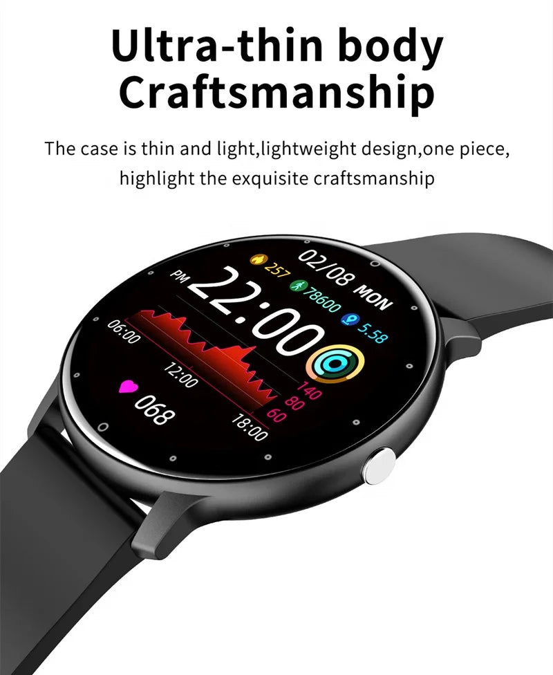 ZL02 Series Ultra 8/9 Round Smartwatch - Stylish Fitness Tracker with Heart Rate Monitor, Sleep Tracking & Waterproof Design - Perfect for Running, Swimming & Everyday Wear