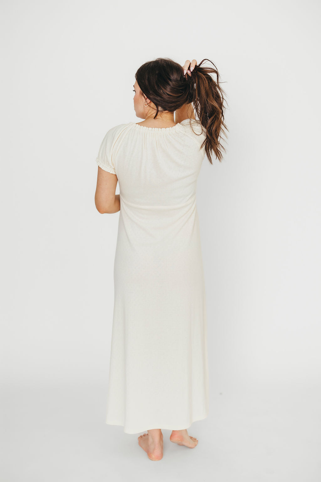 Remi Maxi Dress in Custard - Elegant Flowy Long Dress for Women | Perfect for Summer, Beach, Weddings & Casual Outings