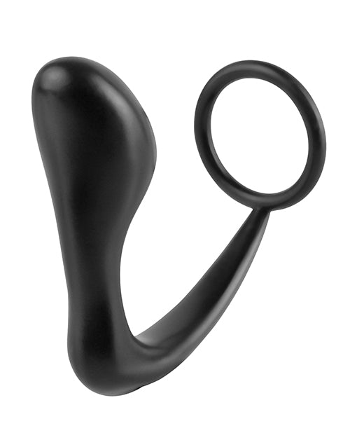 Anal Fantasy Collection - Black 4in Ass Gasm Cock Ring Plug for Enhanced Pleasure & Couples Play - Perfect for BDSM, Roleplay & Spicing Up Your Sex Life