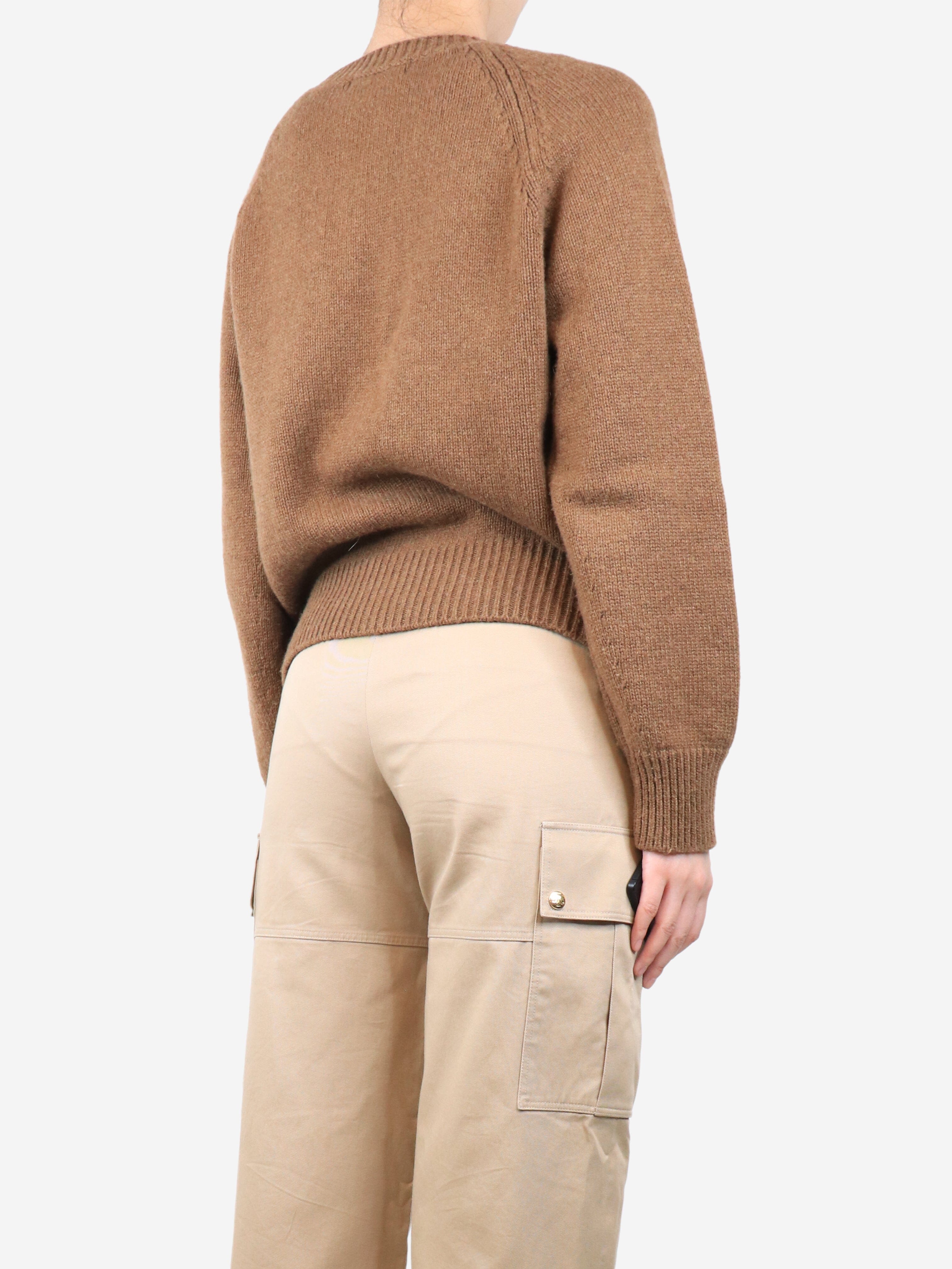 Luxury Brown Cashmere Sweater for Women - Size UK 8 (US 6) | Soft & Warm Winter Pullover | Perfect for Office, Travel & Casual Outfits