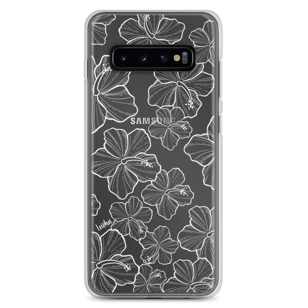 Hibiscus Flower Design Clear Phone Case for Samsung Galaxy S21/S20/Note 20 - Slim Protective Cover with Scratch Resistance - Perfect for Everyday Use, Work, and Travel