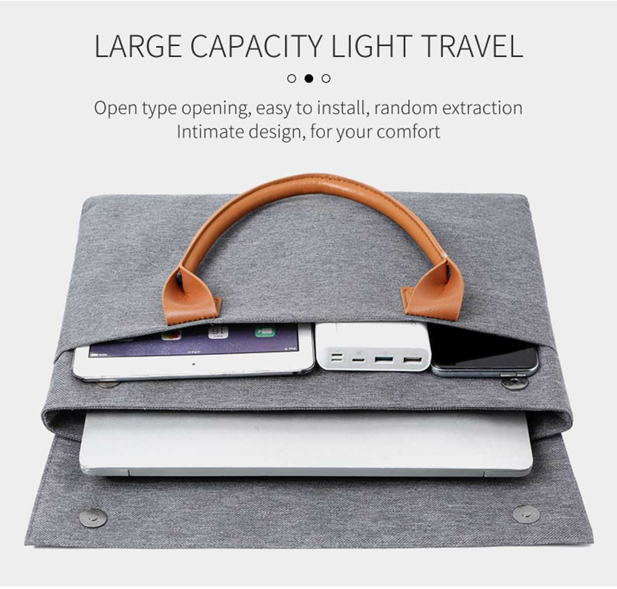 Oxford Expandable Laptop Tote Bag - 15.6 Inch Computer Messenger Briefcase for Work, Travel & Business