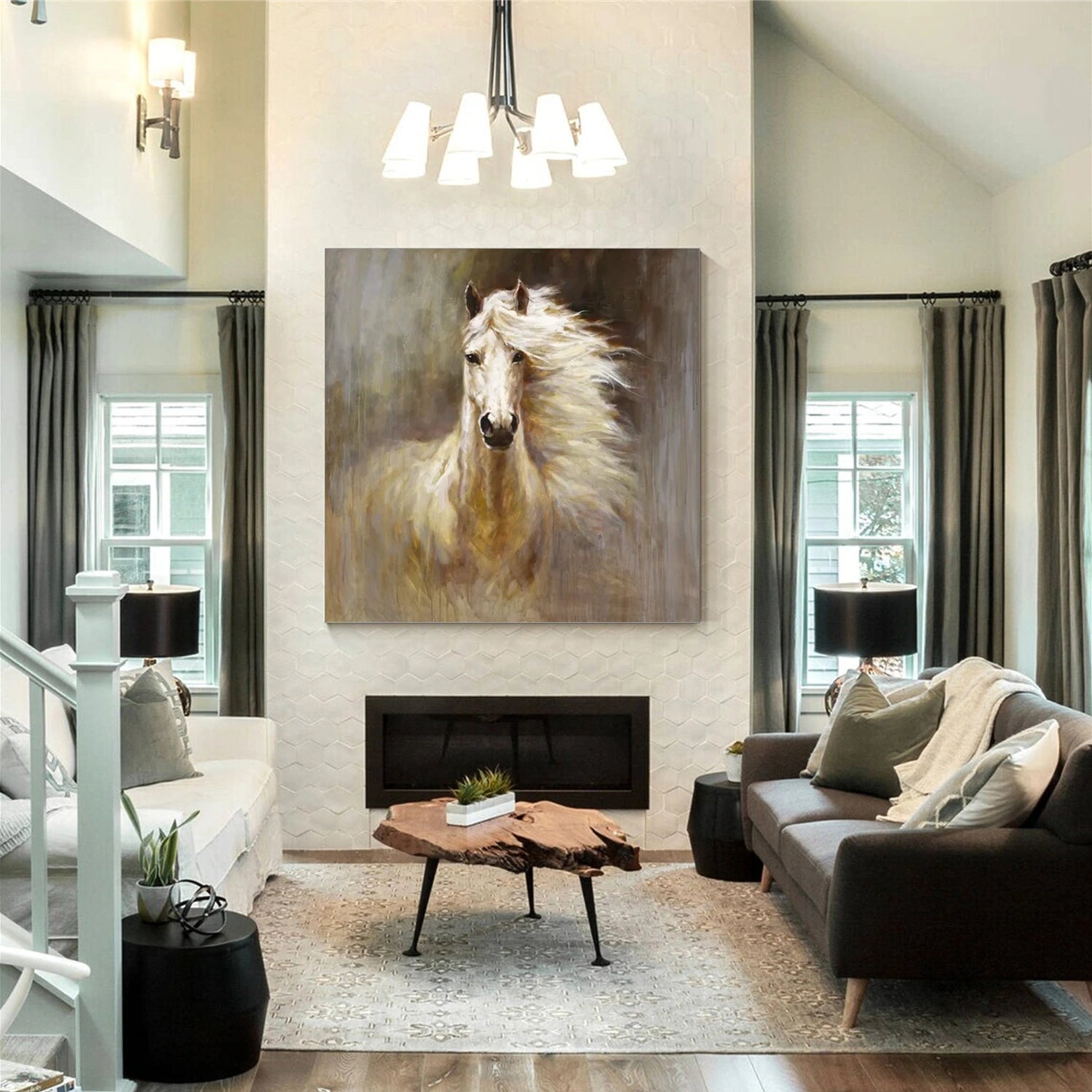 Animal Art Painting #AP162 - Handmade Canvas Wall Decor for Living Room, Bedroom & Office - Wildlife & Nature Inspired Artwork