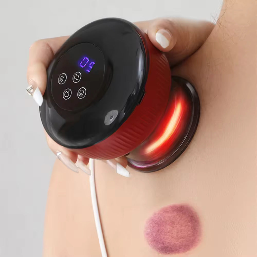 Siyaco Electric Cupping Therapy Device - 12 Intensity Levels for Muscle Pain Relief & Relaxation - Perfect for Home Use, Post-Workout Recovery & Stress Relief