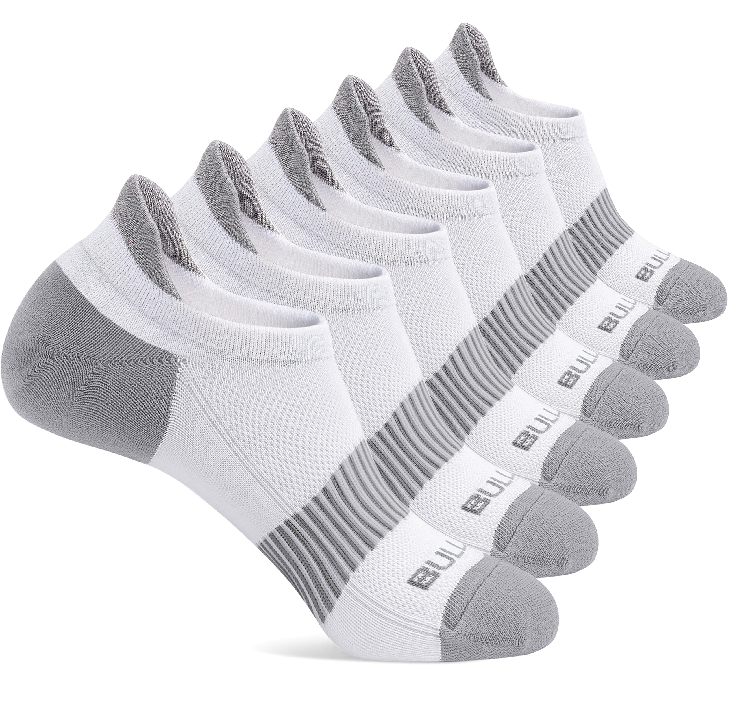 Bulliant Women's Active Athletic Socks 6-Pack - Cushioned Running Ankle Socks for Workout, Yoga & Sports - Breathable Comfort Socks for Running Shoes & Yoga Pants | Perfect for Gym, Jogging & Daily Wear