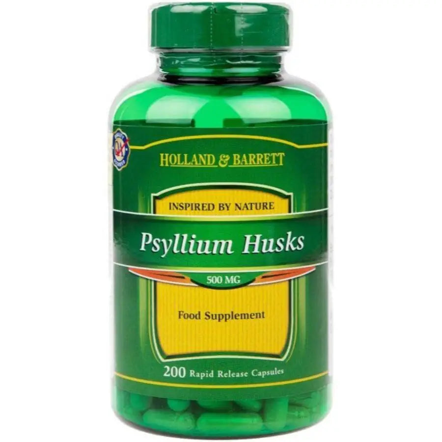 Puritan's Pride Psyllium Husks 500mg Capsules (200 Count) - Natural Fiber Supplement for Digestive Health & Weight Management | Supports Gut Health & Regularity