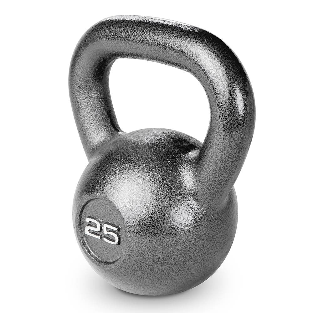 25lb Hammertone Kettlebell - Heavy Duty Cast Iron Home Gym Equipment for Strength Training, CrossFit & Weightlifting | Perfect for Home Workouts & Fitness Studios