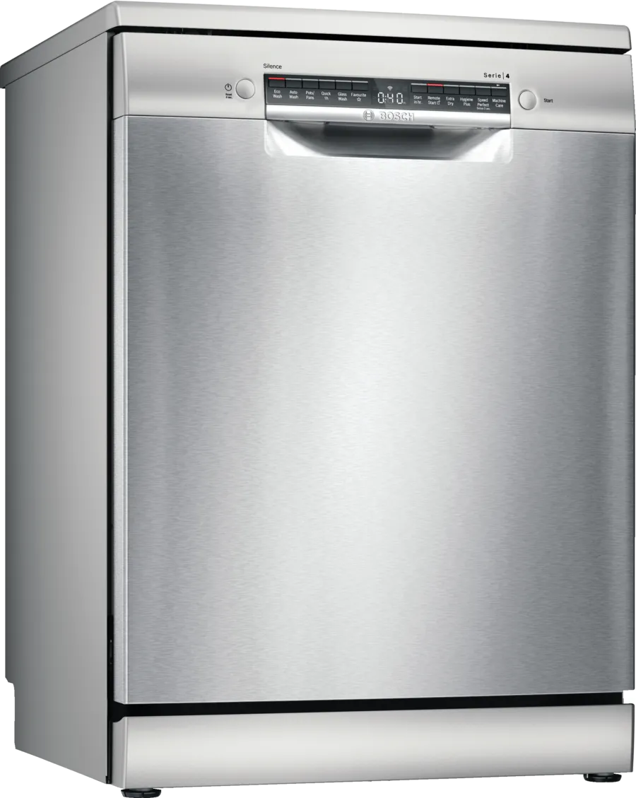 Bosch Series 4 60cm Freestanding Dishwasher SMS4HVI01A - Energy Efficient, Quiet Operation for Modern Kitchens - Perfect for Small Families & Open-Plan Homes
