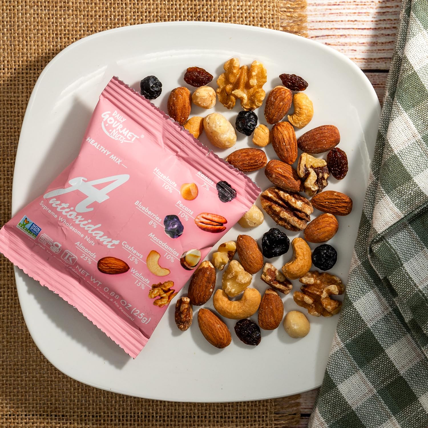 Premium Unsalted Mixed Nuts Snack Packs - Healthy No Peanuts Trail Mix, 48 Individually Wrapped Deluxe Assorted Nuts for Office, Gym & Travel Snacking - Gluten Free & Non-GMO