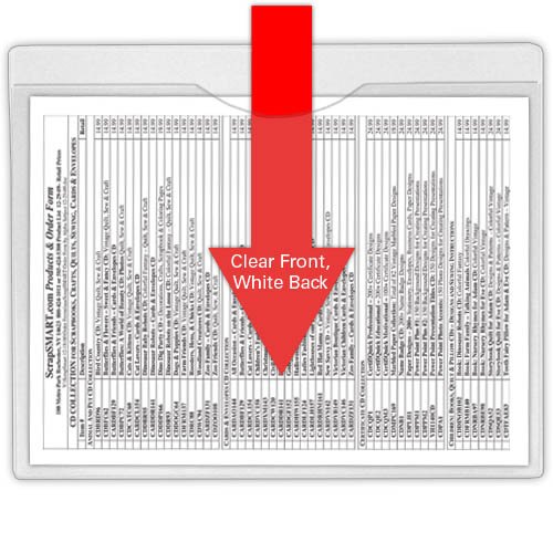 StoreSMART® Heavy Duty File Jackets - 5-Pack with White Plastic Back & Clear Plastic Front - Letter Size Document Protectors for Office, School, or Home Organization - FJ85PQW-5