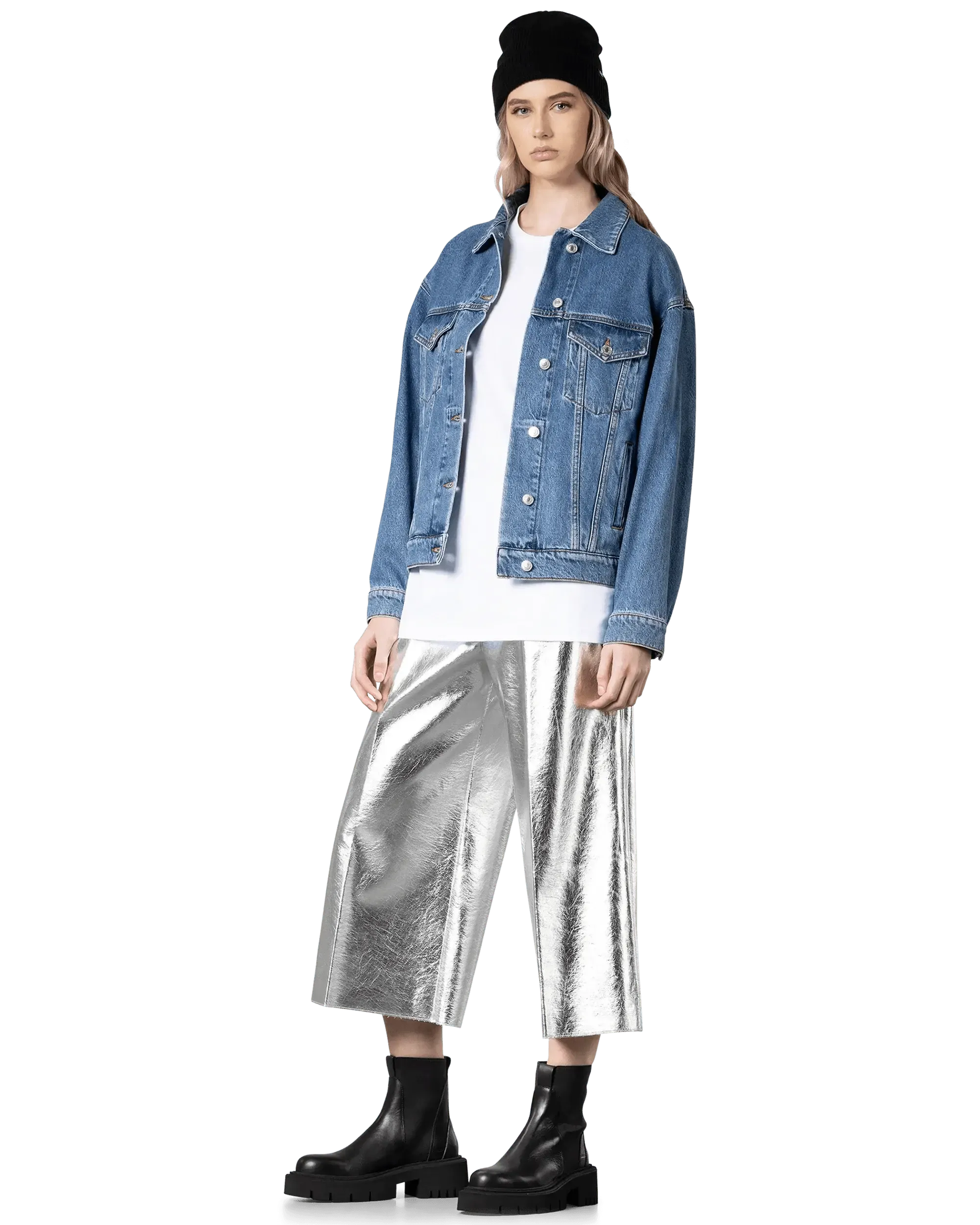 Stylish Logo Print Denim Jacket for Men & Women | Trendy Casual Outerwear for Streetwear, Fall Fashion & Everyday Wear