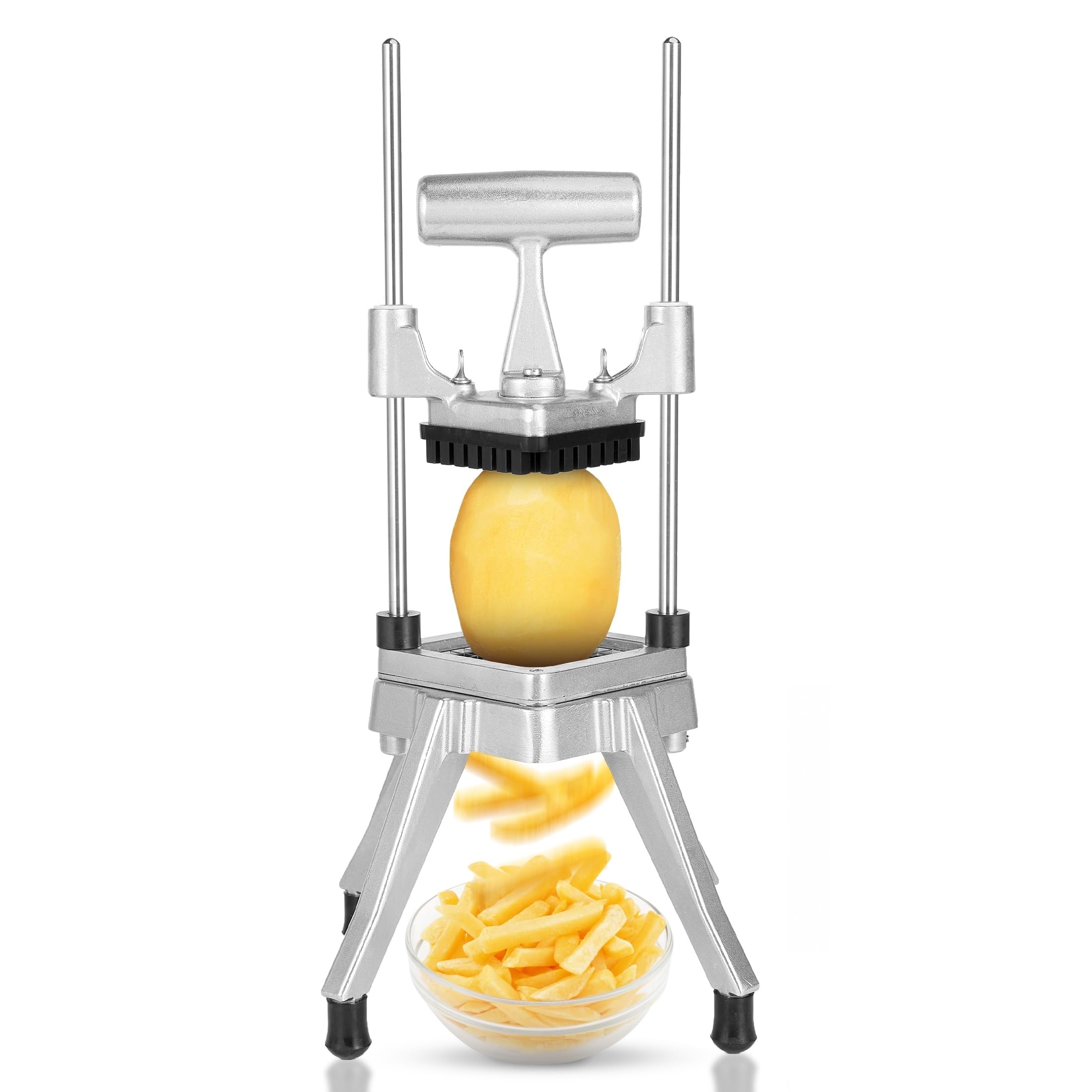 Commercial Stainless Steel Vegetable & Fruit Chopper Dicer - Heavy Duty Onion, Potato, Pepper & Mushroom Cutter with 1/2