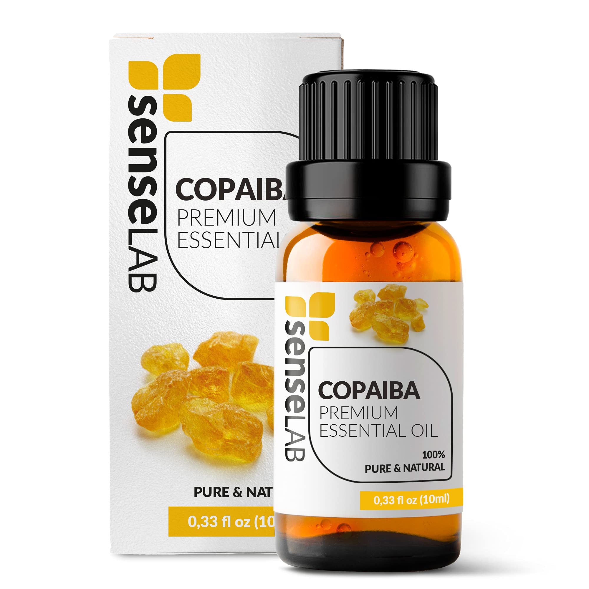 **SenseLAB Copaiba Essential Oil - 100% Pure Therapeutic Grade for Aromatherapy, Skin Care, Massage & Fragrance Mixing - 10ml - Perfect for Diffusers, Relaxation & DIY Beauty**