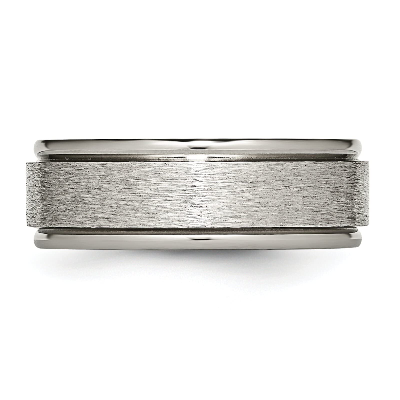 8mm Titanium Satin Finish Men's Wedding Ring Band - Size 12 - Durable & Comfortable for Everyday Wear & Special Occasions