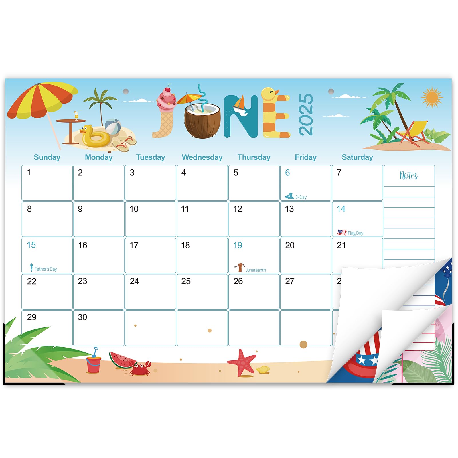 Guasslee 2025-2026 19-Month Academic Desk Calendar | Large 17x11.5 Inch Monthly Planner with Corner Protectors | Home Office Organization with Ample Writing Space | Perfect for Teachers, Students & Professionals (June 2025 - December 2026)