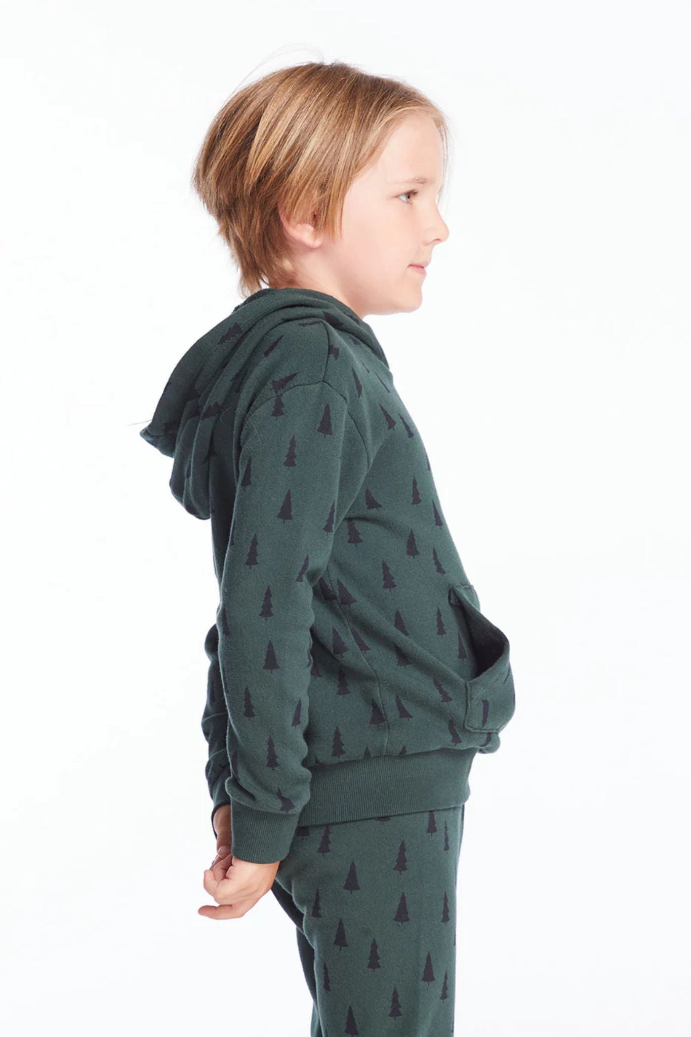 Forest Pine Raglan Hoodie for Toddler Boys - Soft Cotton Pullover Hooded Sweatshirt - Cozy Outdoor Play & Casual Wear