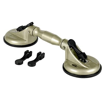 CRL 05064 Aluminum Vacuum Lifter - Double Pad Movable Suction Cup for Glass, Mirrors & Panels - Perfect for Construction, Glass Installation & Window Replacement