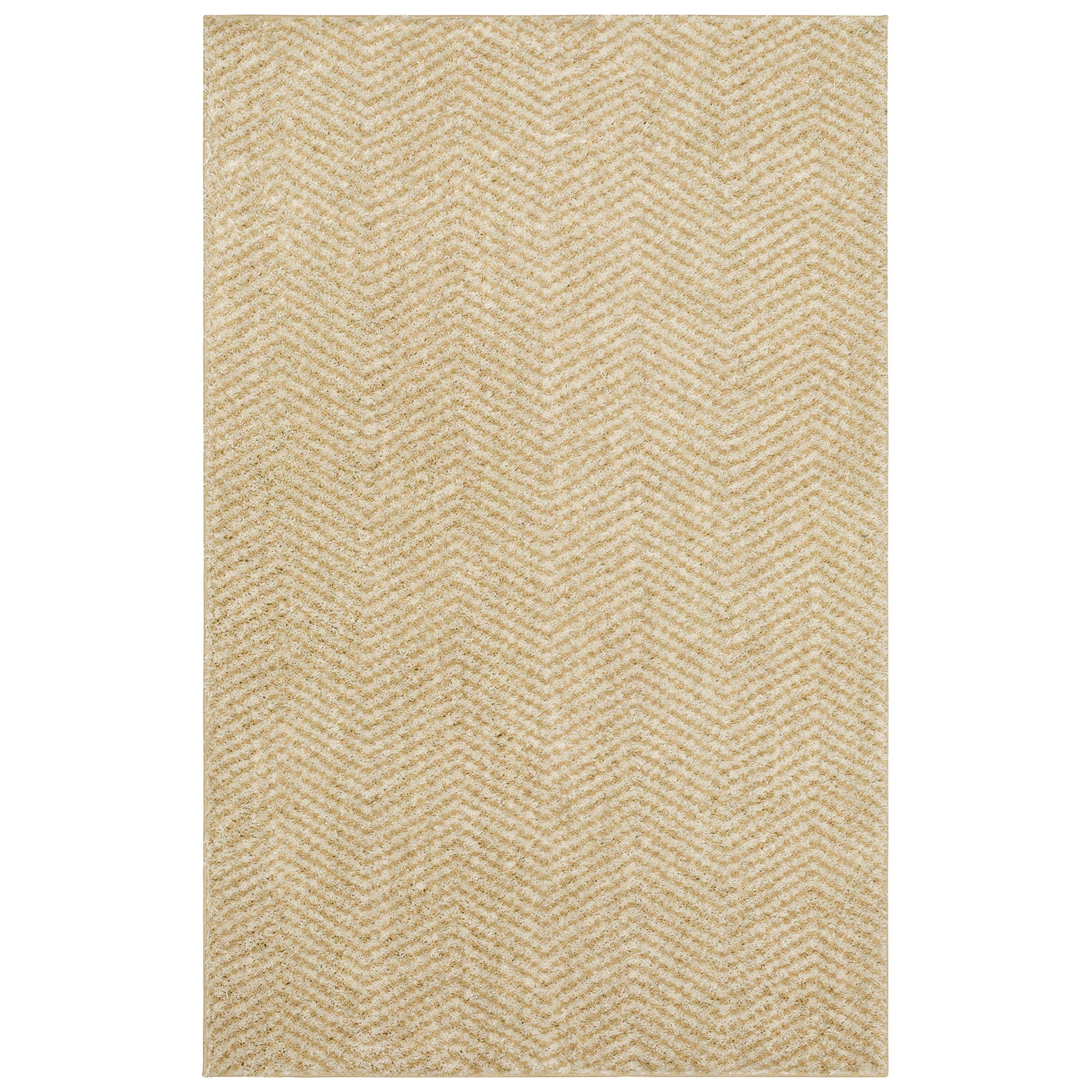 Mohawk Home Clinton 8'x10' Tan Area Rug - Soft & Durable Living Room, Bedroom, Office Decor