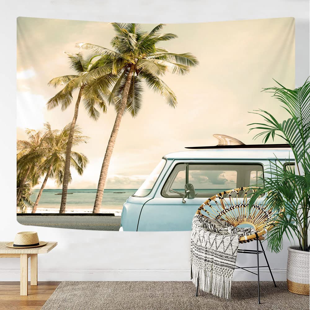 Beach Tapestry Wall Art - Ocean Scenery Decor for Bedroom & Living Room