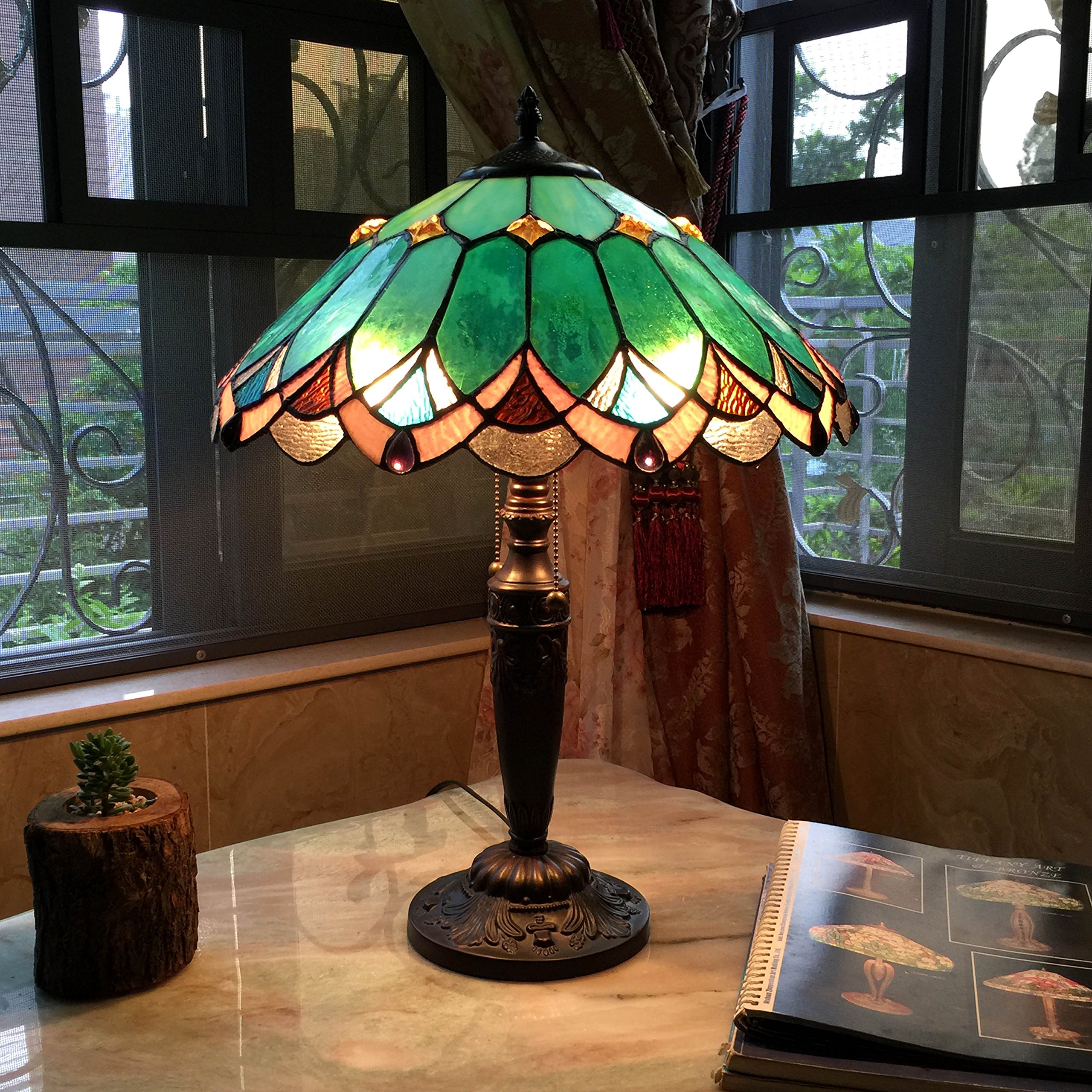Tiffany-Style 2 Light Table Lamp with 16