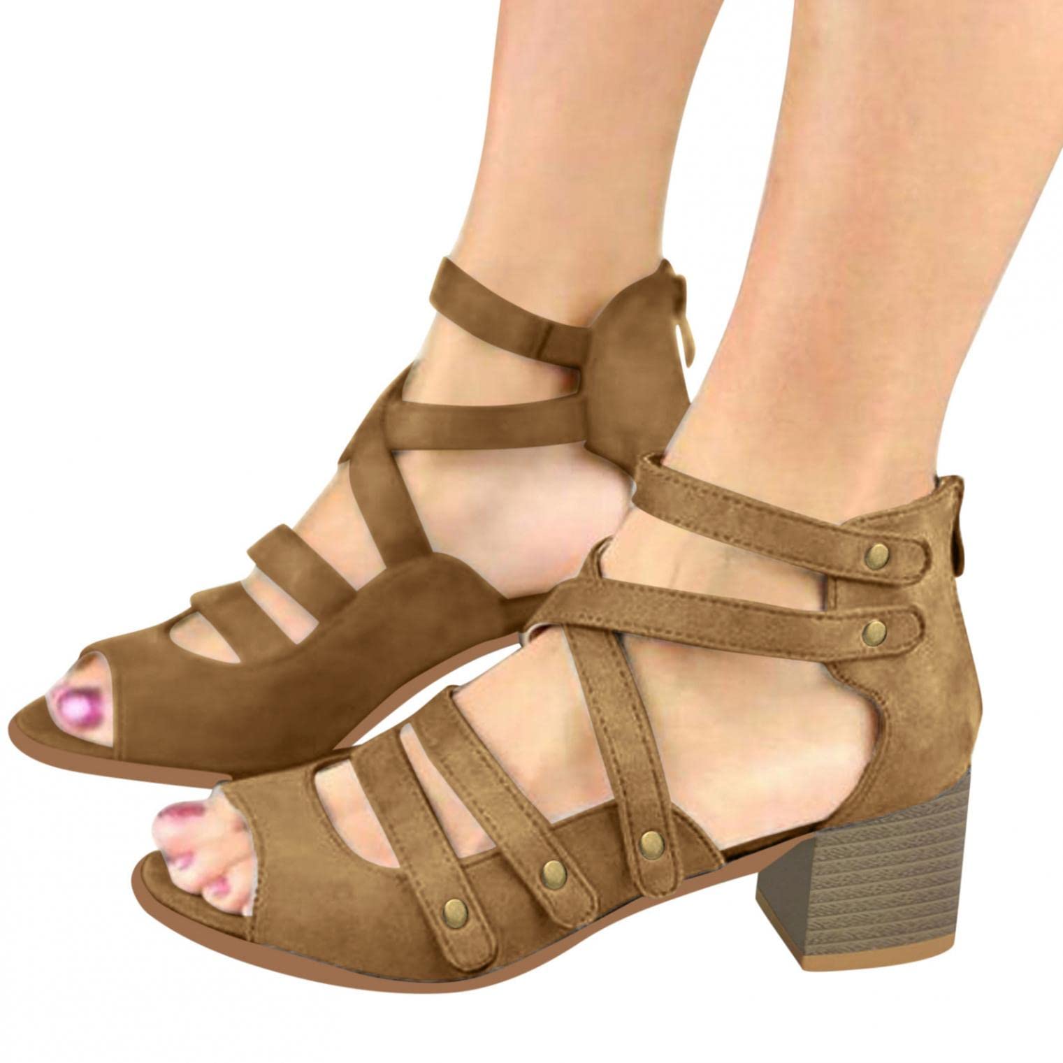 Women's Dressy Summer Sandals - Strappy Flat Adjustable Flip Flops with Open Toe | Trendy Casual Beach Shoes for Vacation, Wedding & Outdoor Wear