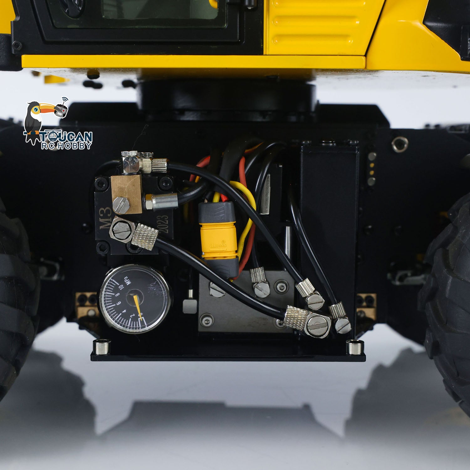 1/14 Scale RC Hydraulic Excavator Toy - 110W 9CH Valve Remote Control Metal Construction Digger Model PL18EV with 3 Movable Arms | For Kids & Adults, Construction Site Simulation, Outdoor Play & Collectors